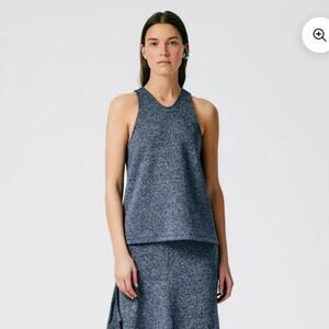 Tibi NWT Blue Textured Sleeveless Tank Top Women’s Size XS Racerback Minimalist